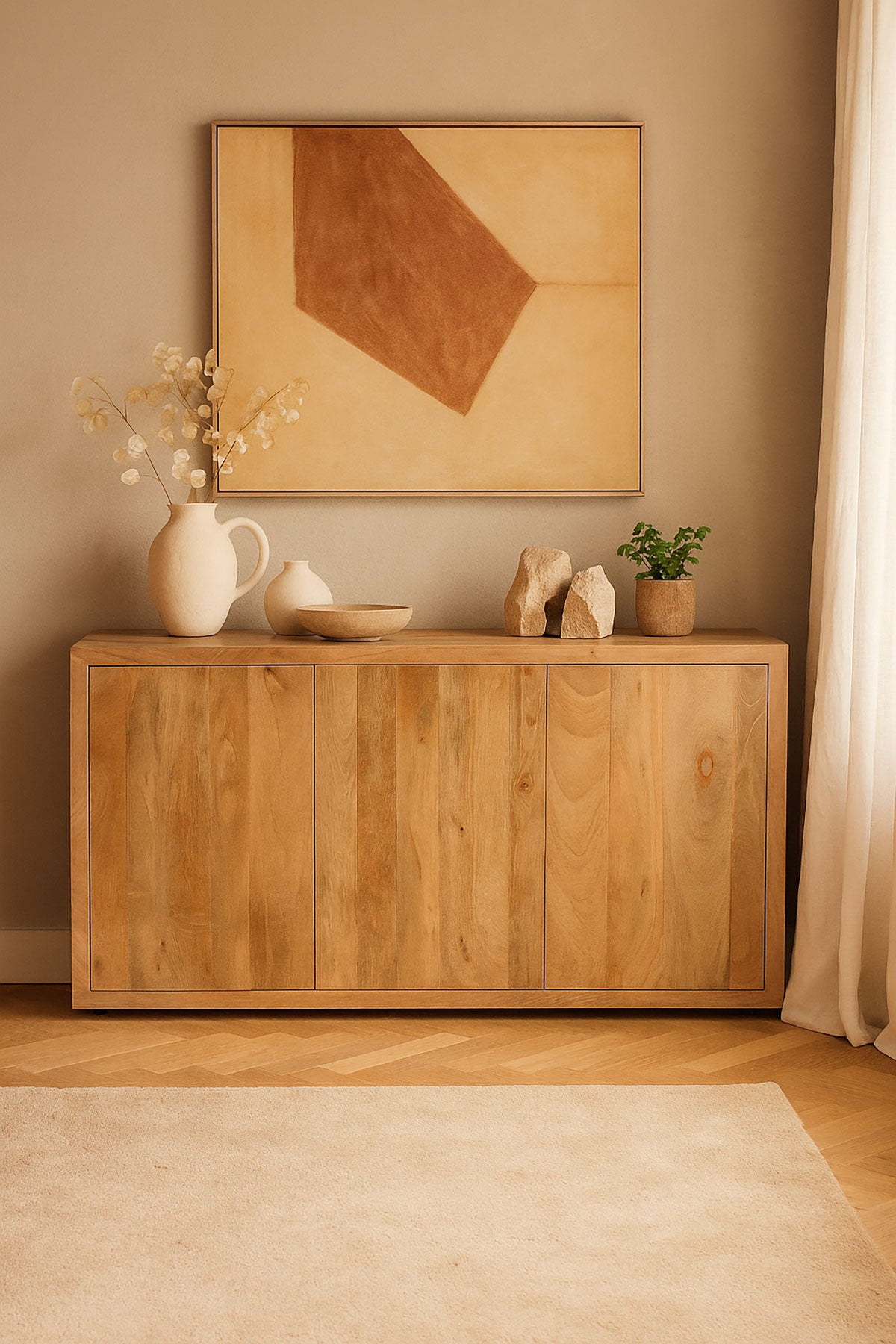 Dressoir Hugo Naturel - 3 Deurs | 150 cm