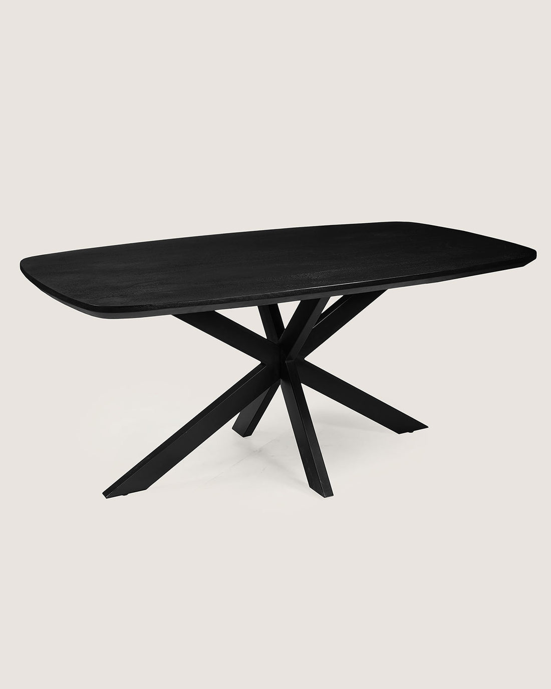 Eettafel Fynn Zwart met Matrix Poten - Deens Ovaal