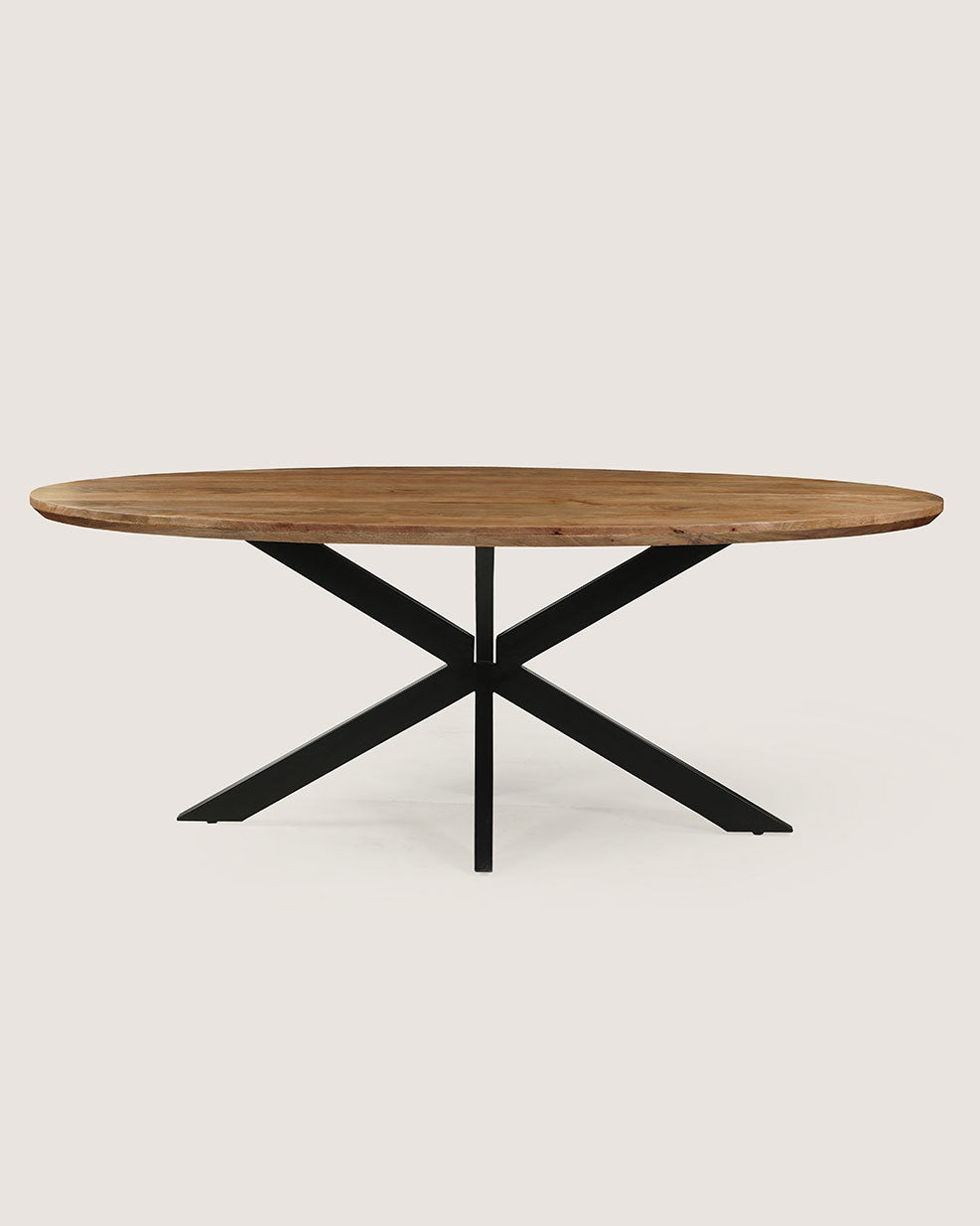 Lotte Mango Wood Dining Table Brown with Matrix Leg – Oval | 220 cm