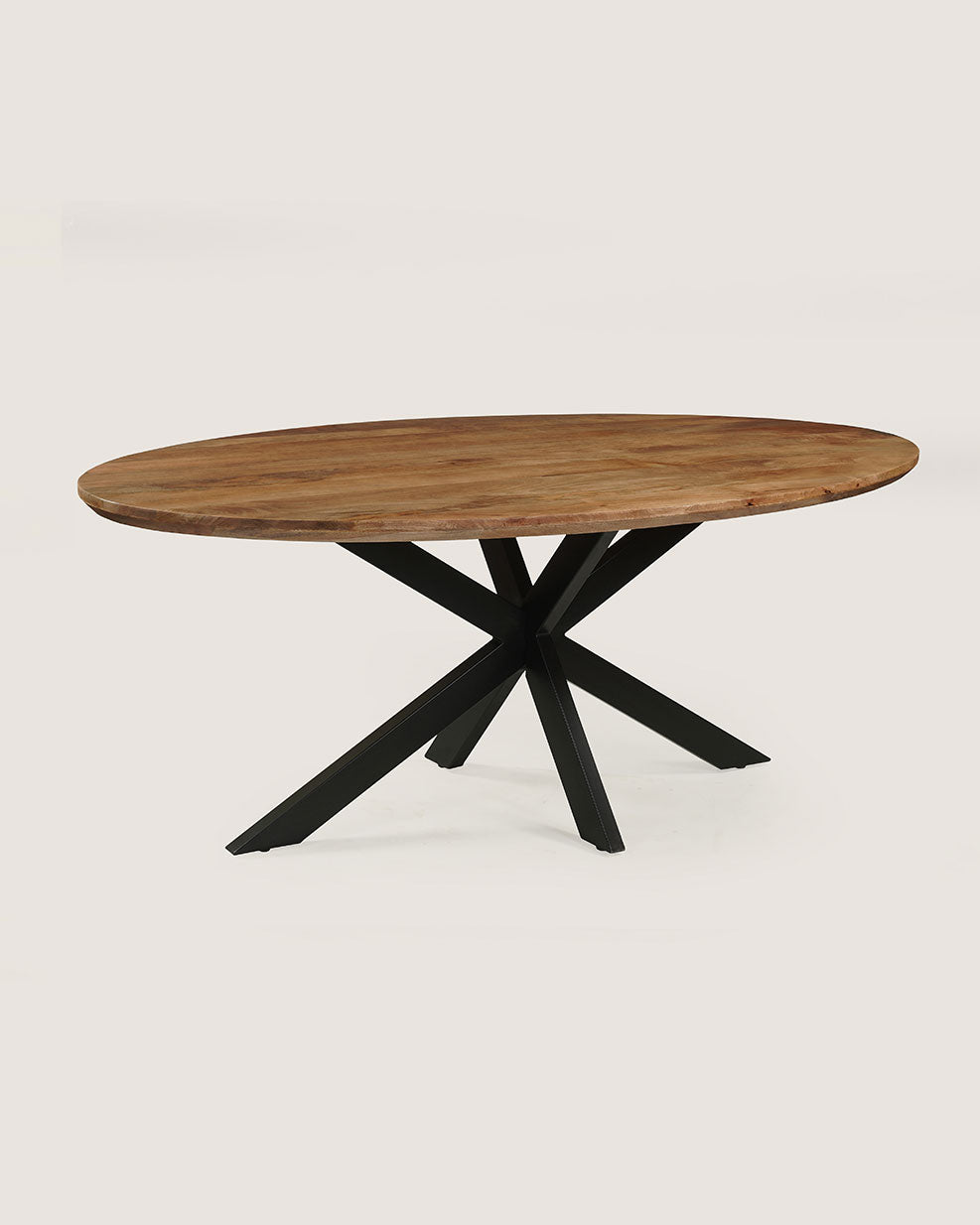 Lotte Mango Wood Dining Table Brown with Matrix Leg – Oval | 220 cm
