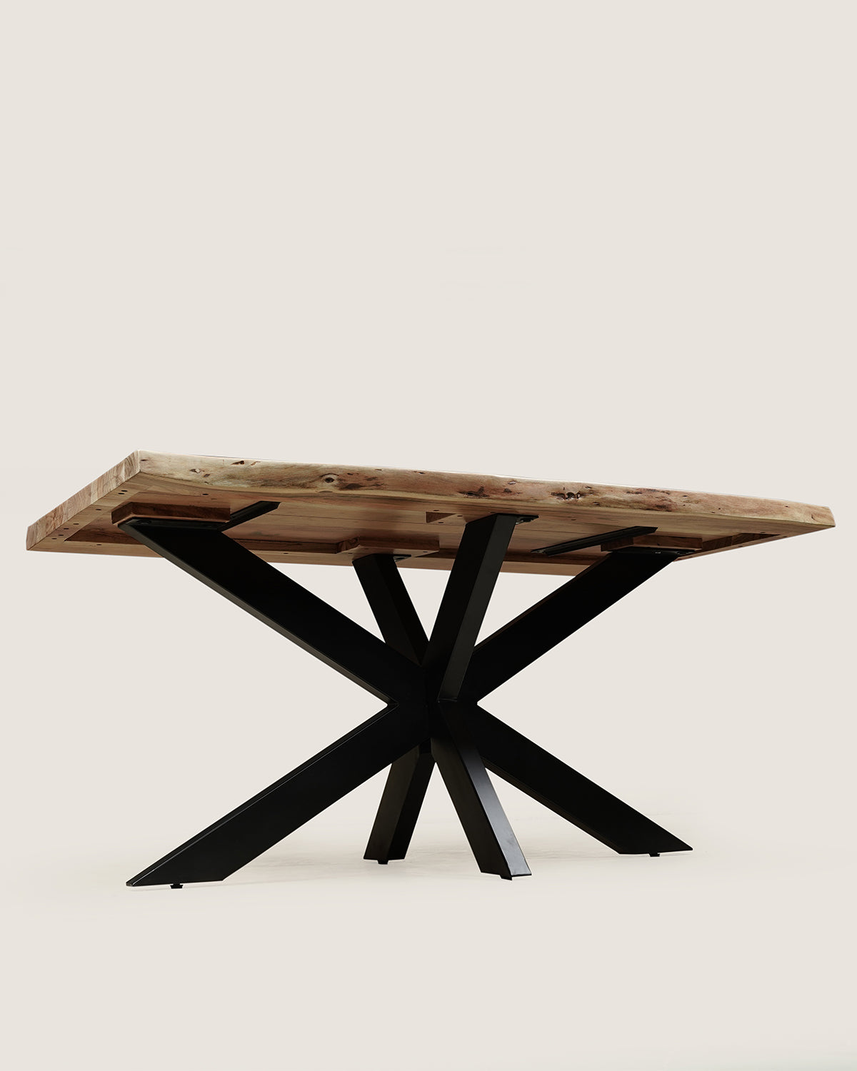 Eettafel Max Natural with Matrix Leg - Live Edge