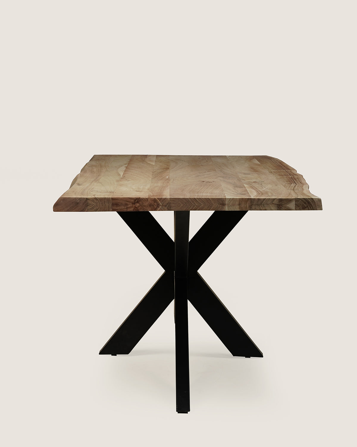 Eettafel Max Natural with Matrix Leg - Live Edge