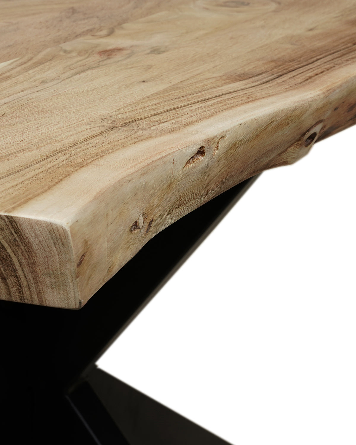 Eettafel Max Natural with Matrix Leg - Live Edge | 140 cm