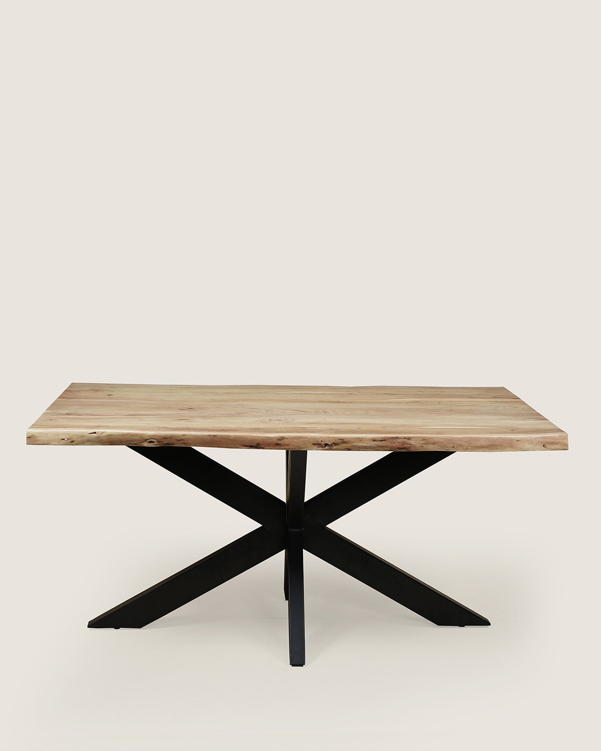 Eettafel Max Natural with Matrix Leg - Live Edge