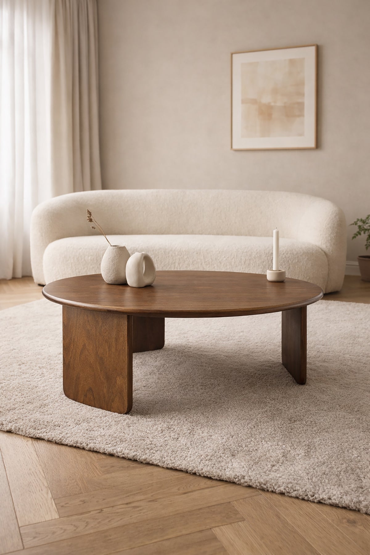 Salontafel Emily Brown - Round | 90 cm