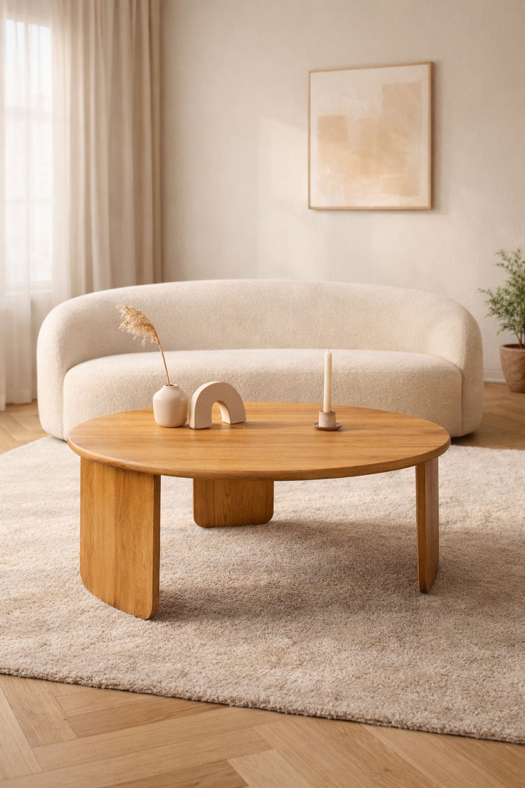Salontafel Emily Natural - Round | 90 cm