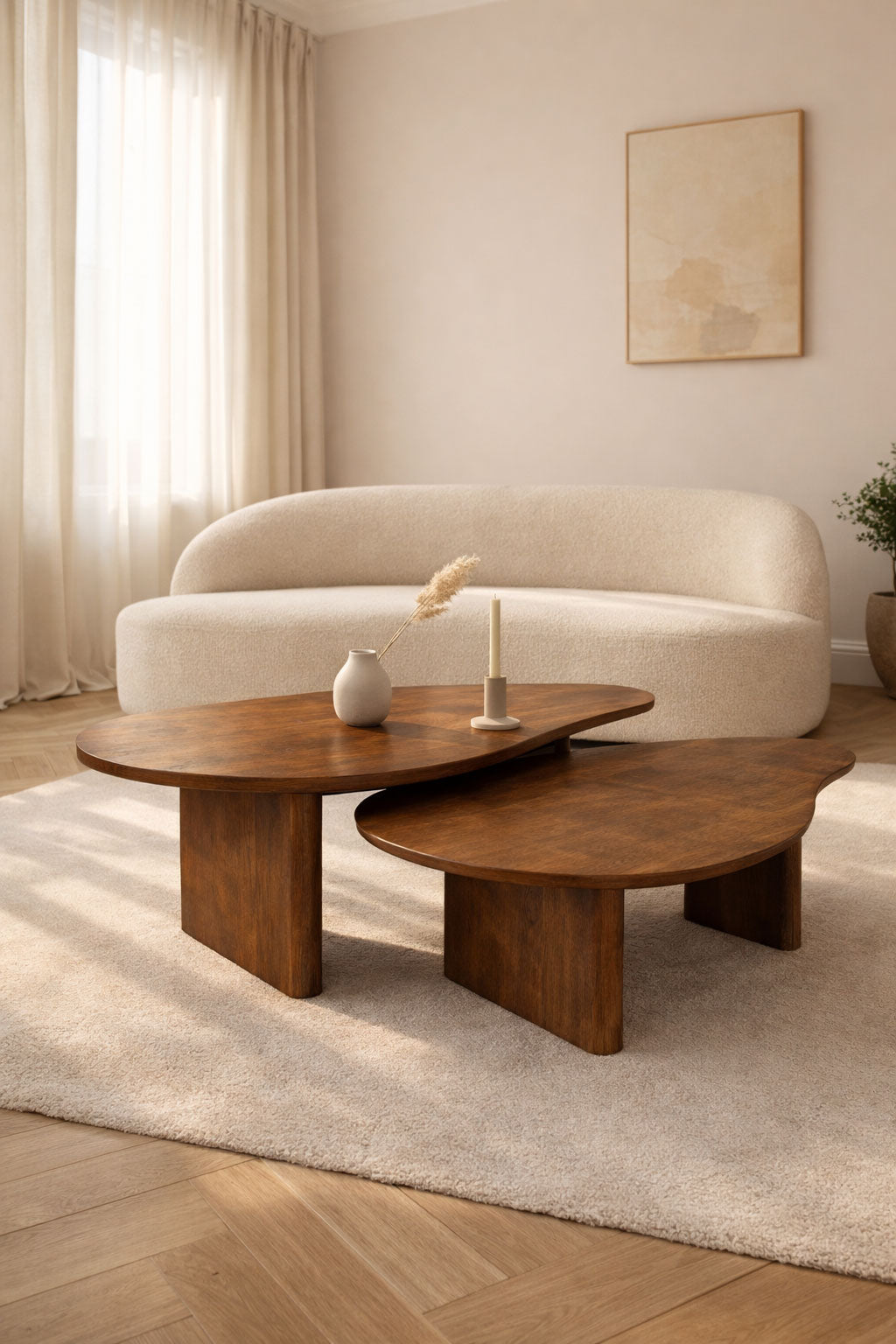 Salontafel Henk Brown - Organic | Set Van 2