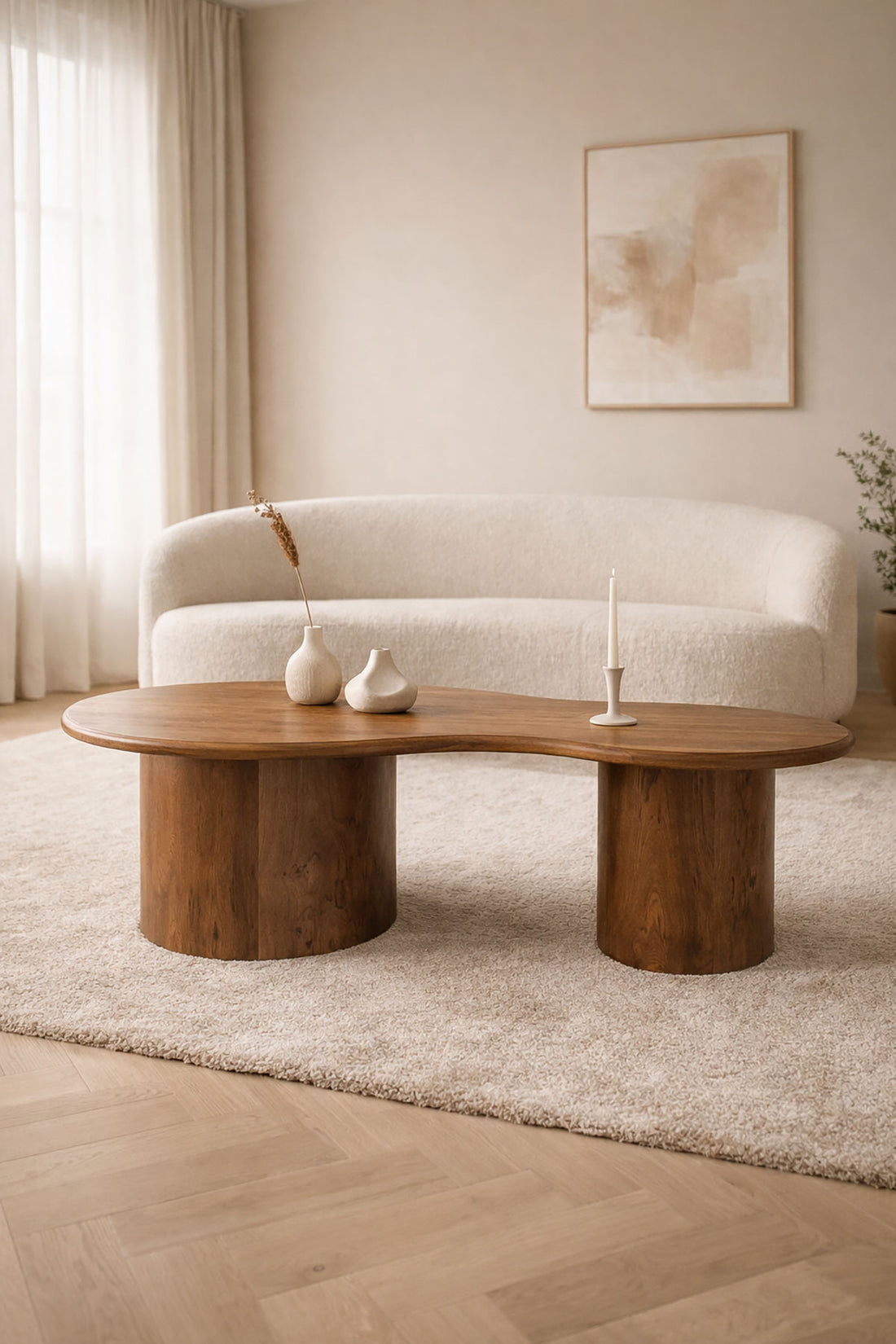 Salontafel Vincent Brown - Organic | 120 cm