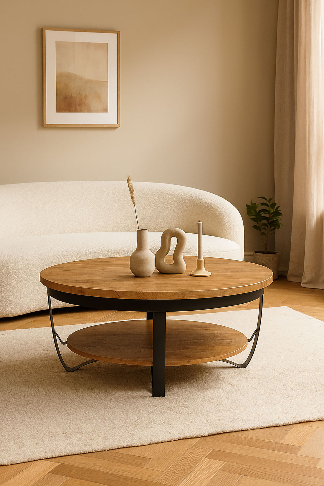 Salontafel Violet Natural - Round