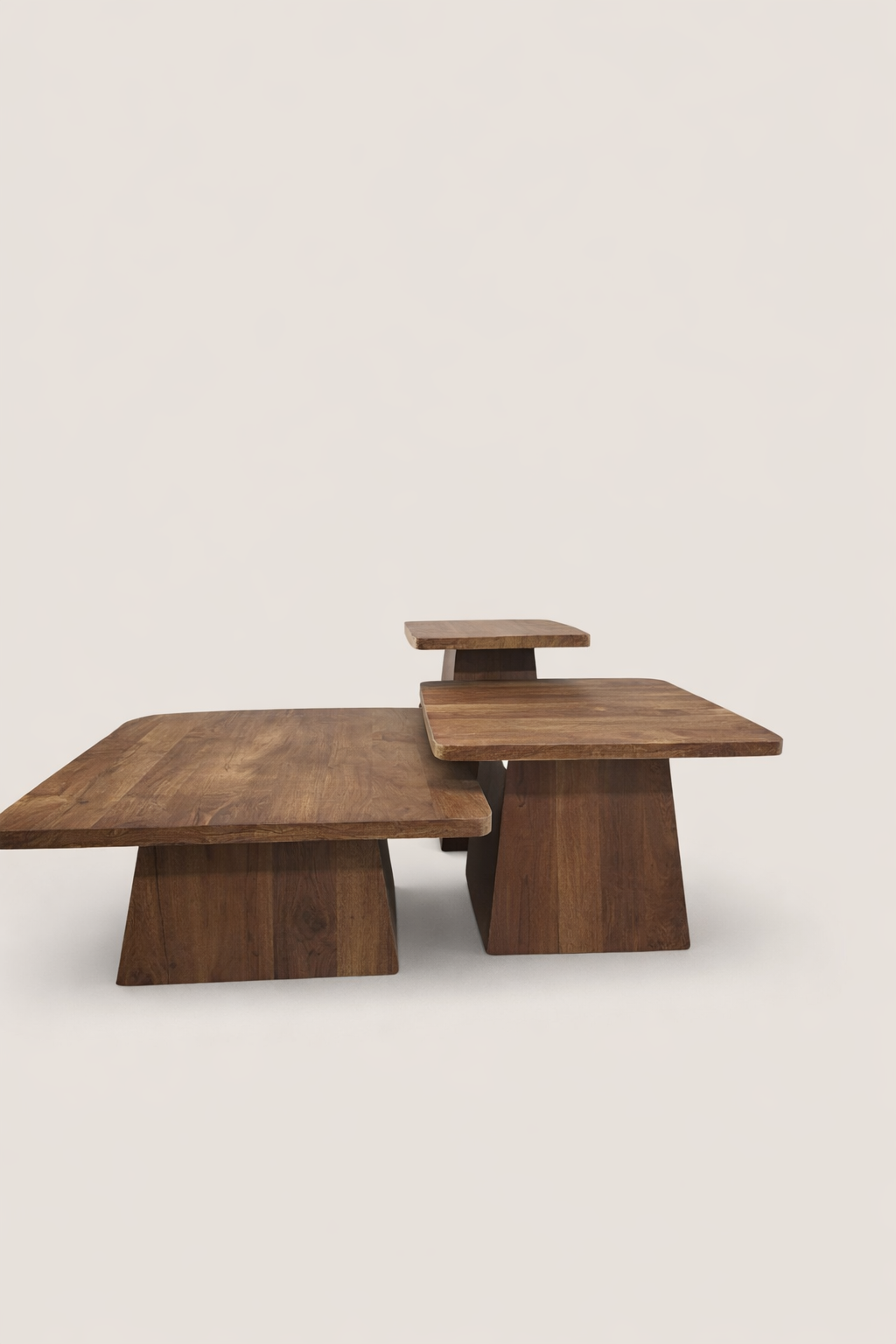 Salontafel Amelia Brown - Square | Set Van 3