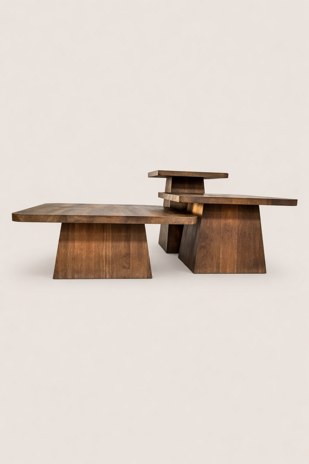 Salontafel Amelia Brown - Square | Set Van 3