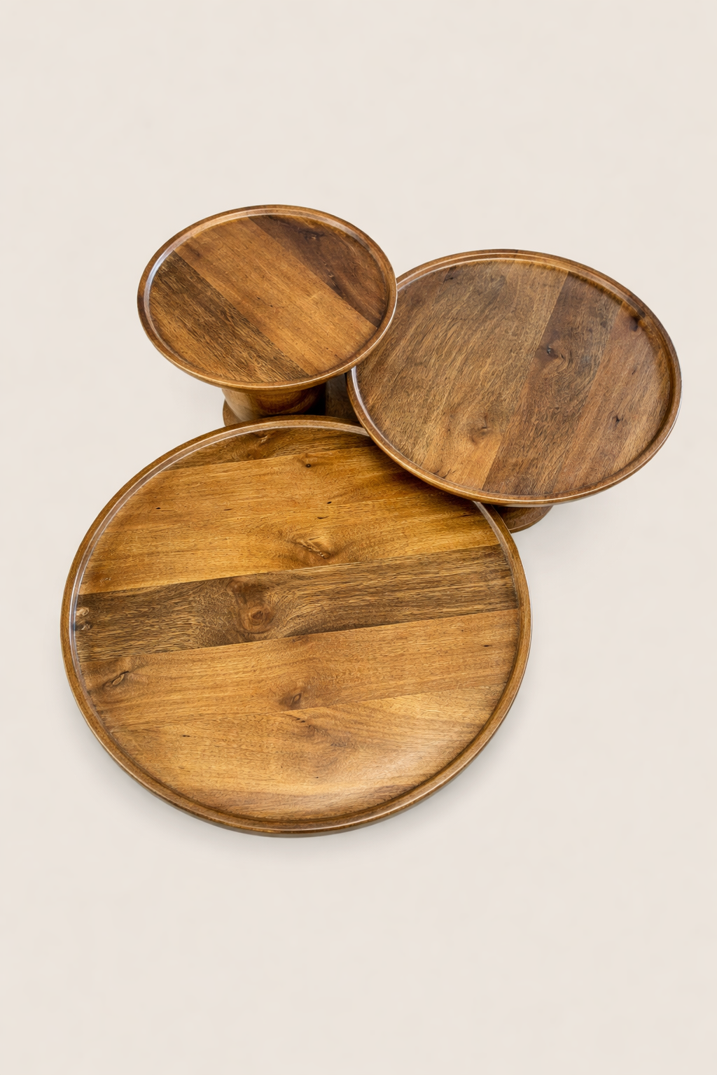 Salontafel Nico Brown - Round | Set Van 3