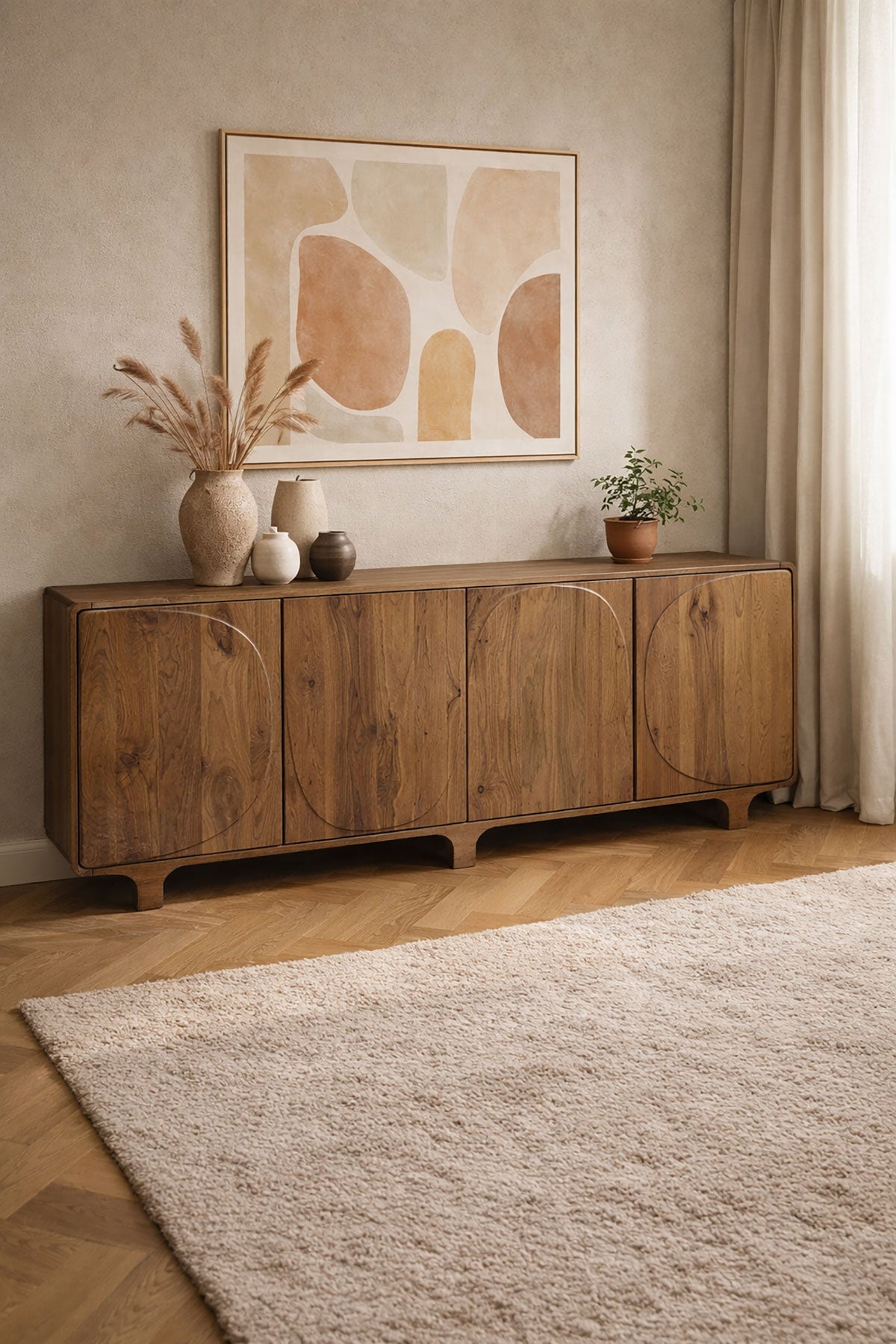 Dressoir Niva Brown - 4 Deurs | 160 cm