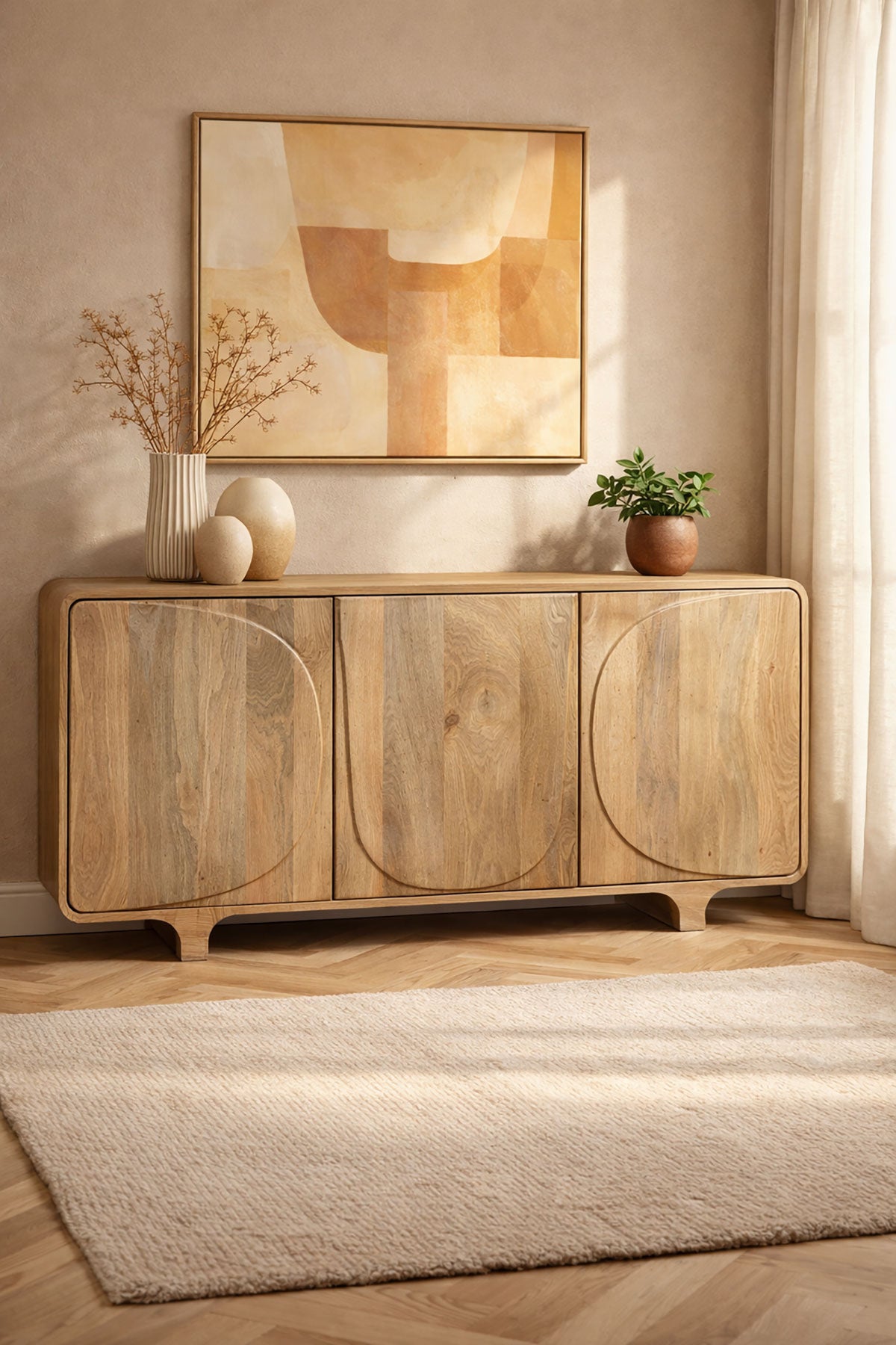 Dressoir Niva Natural - 3 Deurs | 160 cm