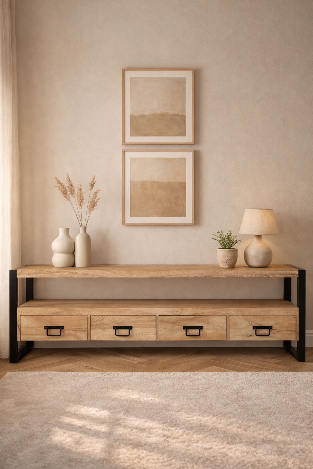 Rio TV Cabinet Natural – 4 Drawers | 180 cm