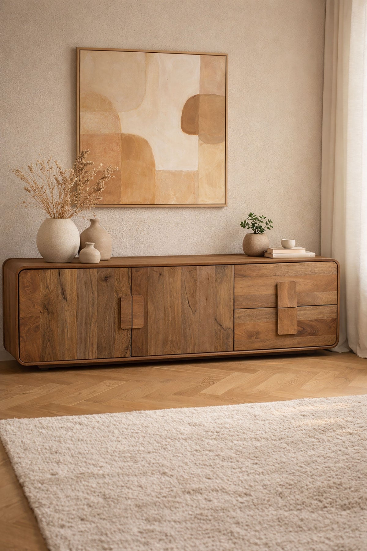 TV-meubel Sophie Bruin - 2 Deurs 2 lades | 160 cm