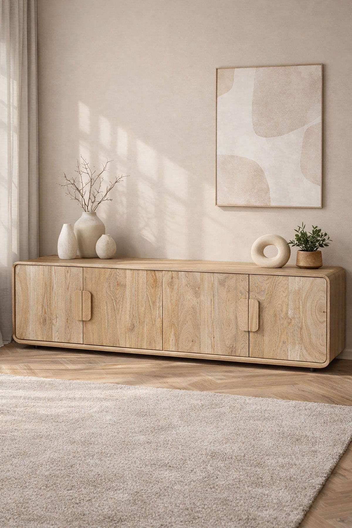 TV-meubel Sophie Naturel - 4 Deurs | 200 cm