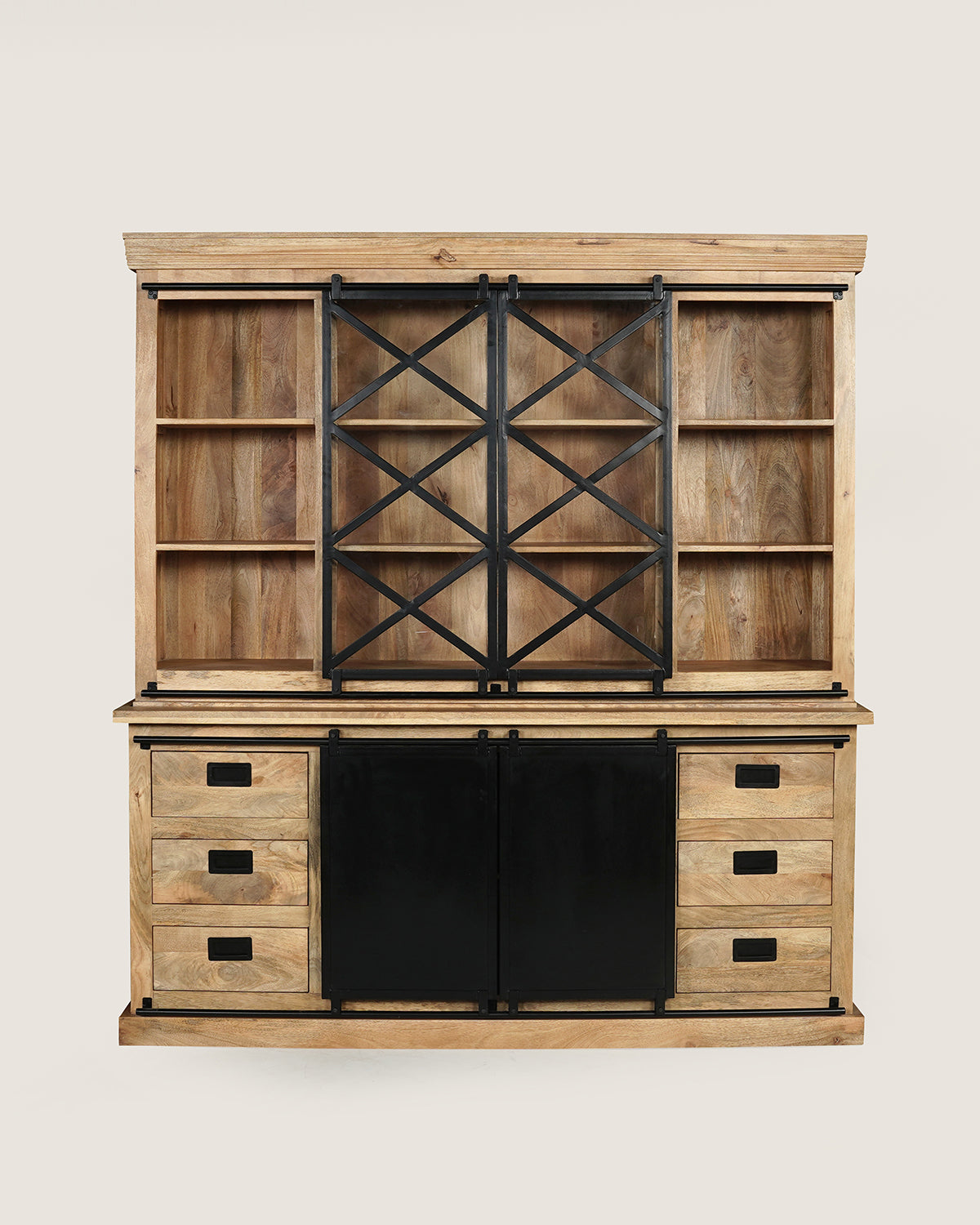 Vitrinekast Oliver Natural | 200 cm