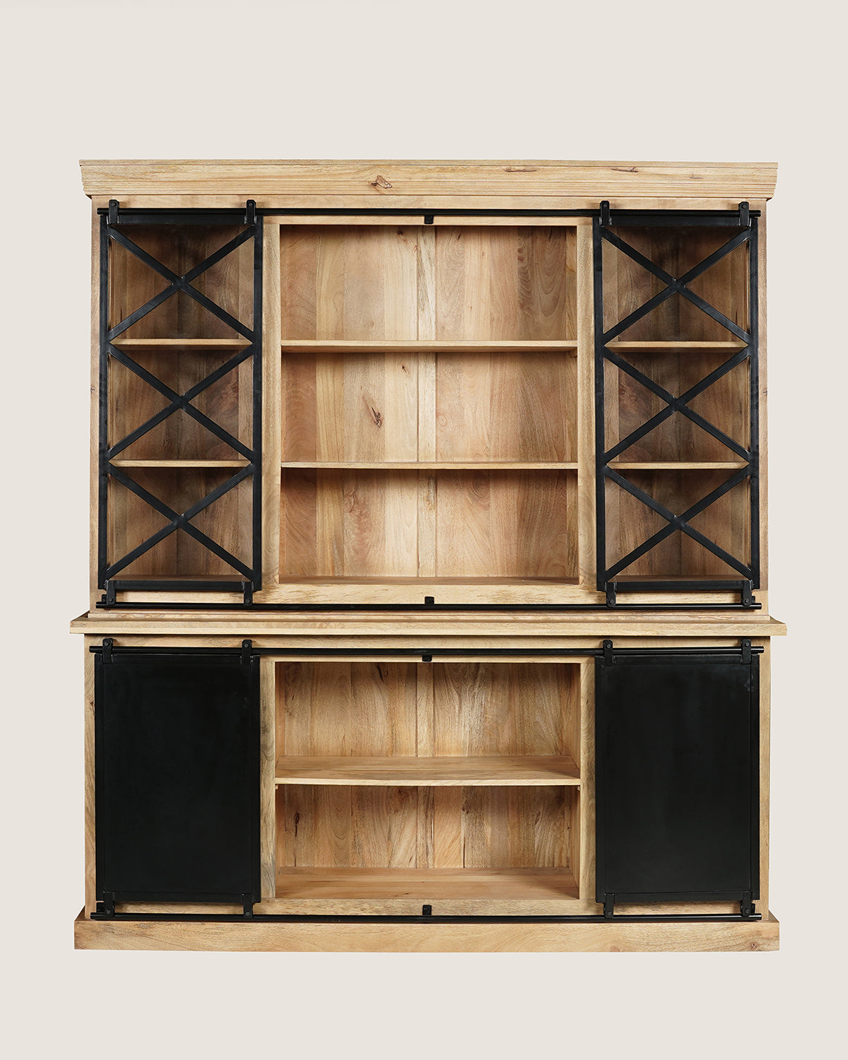 Vitrinekast Oliver Natural | 200 cm