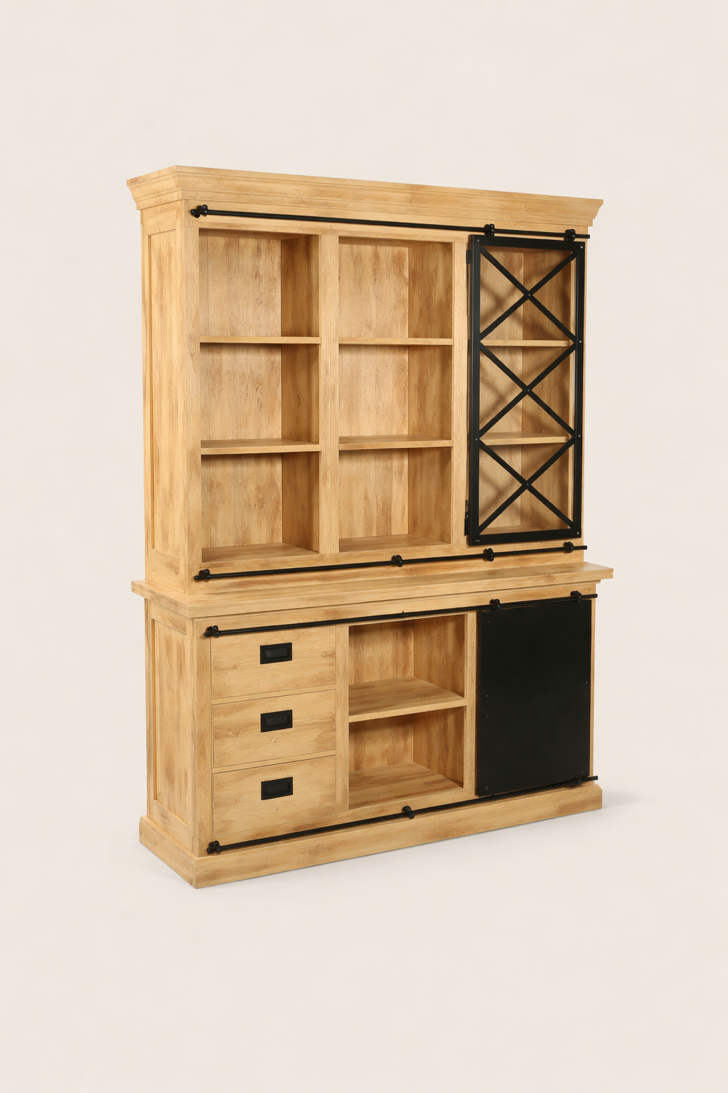 Vitrinekast Oliver Natural | 160 cm